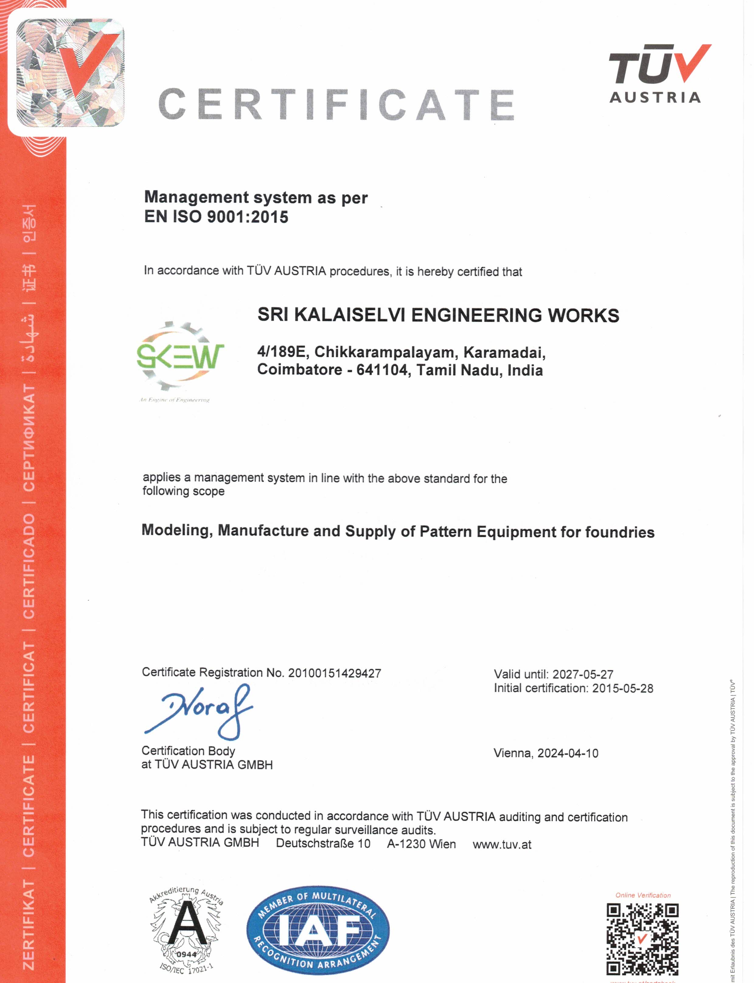 ISO Certificate 2024